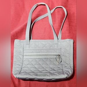 Vera Bradley Light Gray Quilted Tote New without Tags